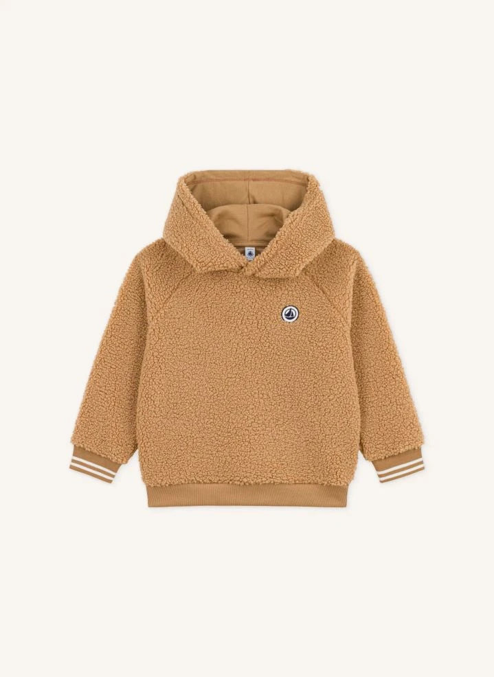 Petit Bateau - Sherpa-style sweatshirt | Camel