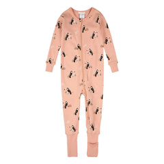 Petit Lem - Toucan Reversible Organic Cotton Pajamas | Pink