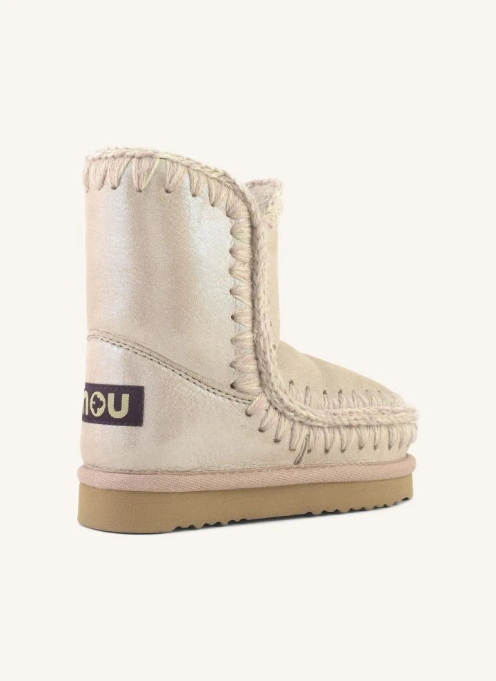 Mou - Eskimo Iridescent Boot | Pale Pink