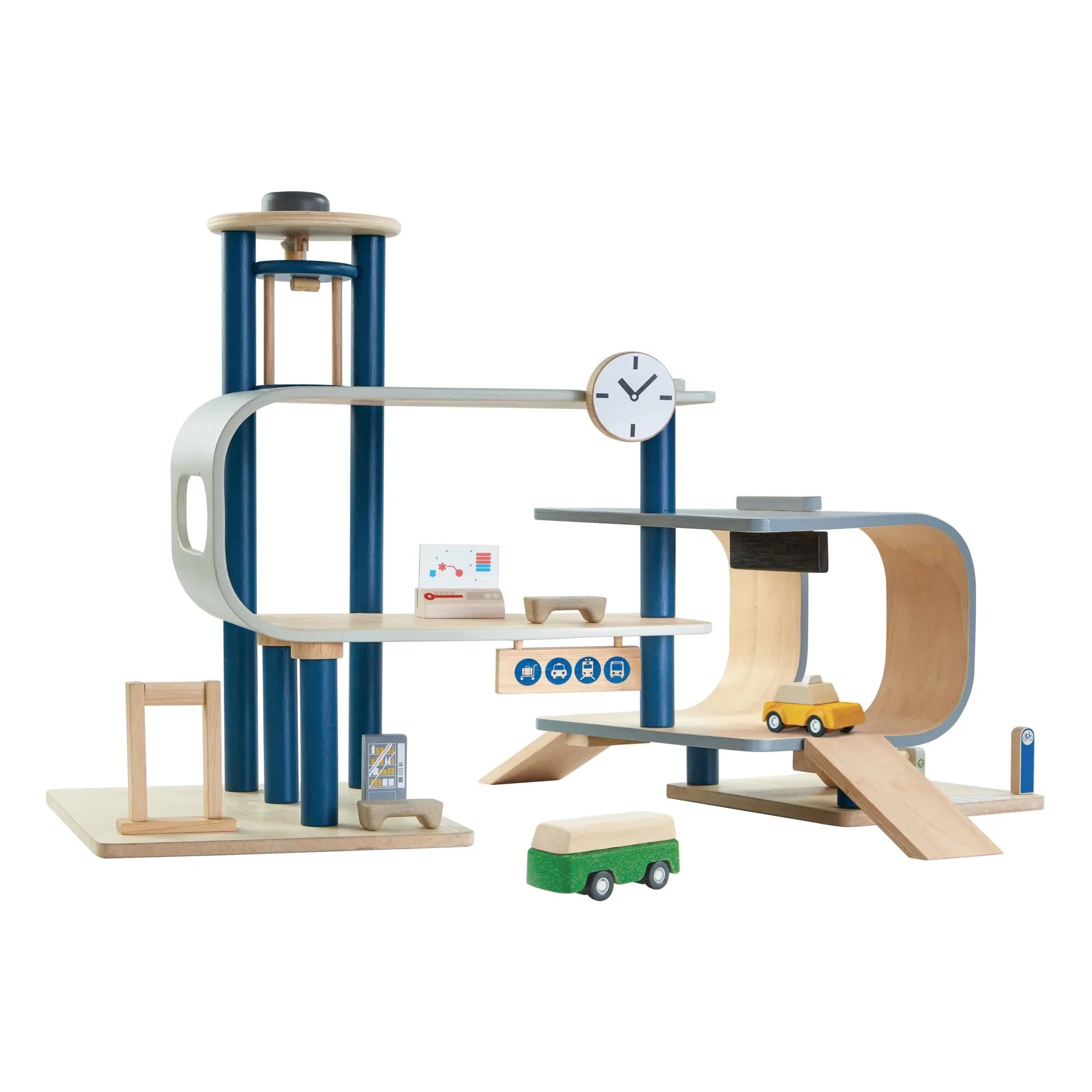 Plan Toys - Wooden Train Station Toy