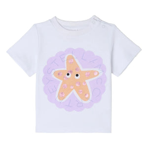 Stella McCartney Kids - Stella Starfish Organic Cotton T-Shirt | White
