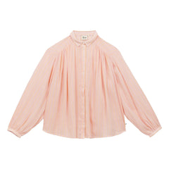 a.p - Striped Organic Cotton Shirt | Pink