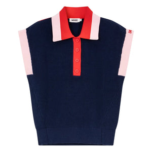 Indee - Valor Mesh Polo T-Shirt | Navy Blue