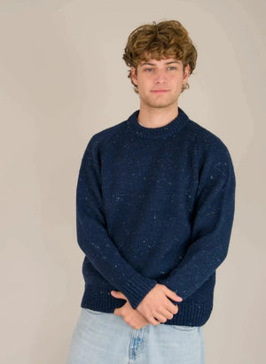 Origin Knitwear - Raglan Thick Wool Sweater | Dark Blue