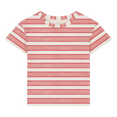 Studio Bohème - Basic Striped Organic Cotton T-Shirt | Pink
