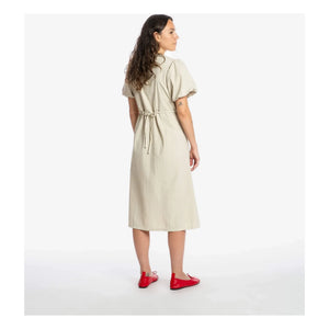 Matona - Mi-Long Organic Cotton Dress | Sand