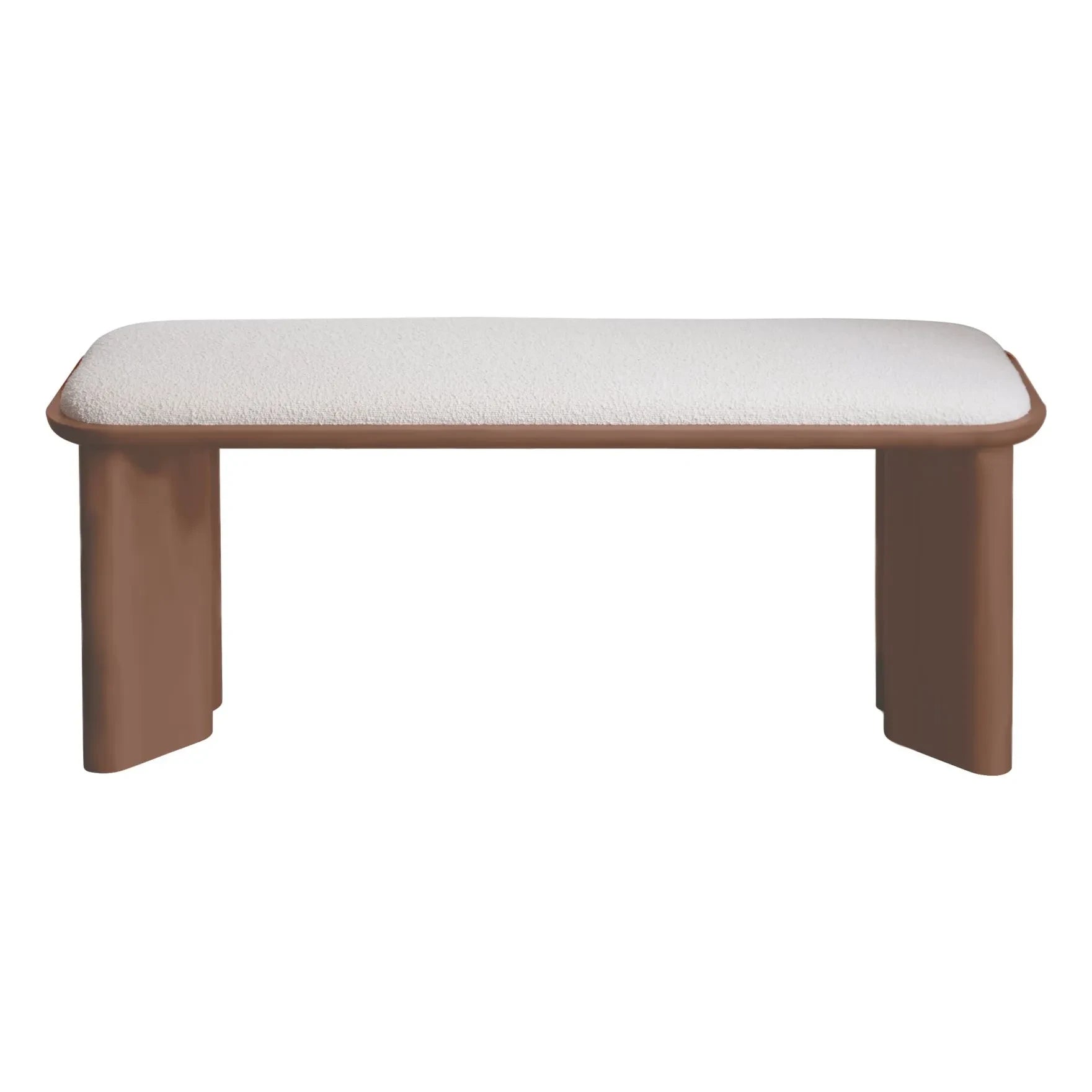 Gabrielle Paris - Polished wood Lazarus bench | Cranberry