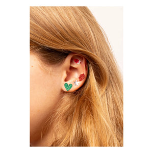 Omy - Kawaii self-adhesive earrings | Orange