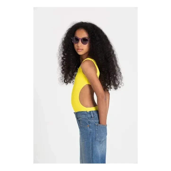 Finger in the nose - Sia Asymmetric Swimsuit | Lemon Yellow