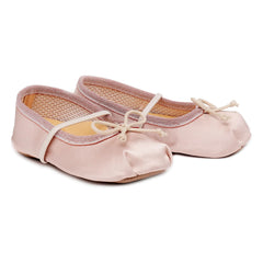 Pèpè - Satin Bow Ballerina Flats | Powder Pink