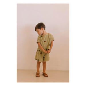 Studio Bohème - Essential Watermelon Organic Cotton Sponge T-Shirt | Khaki