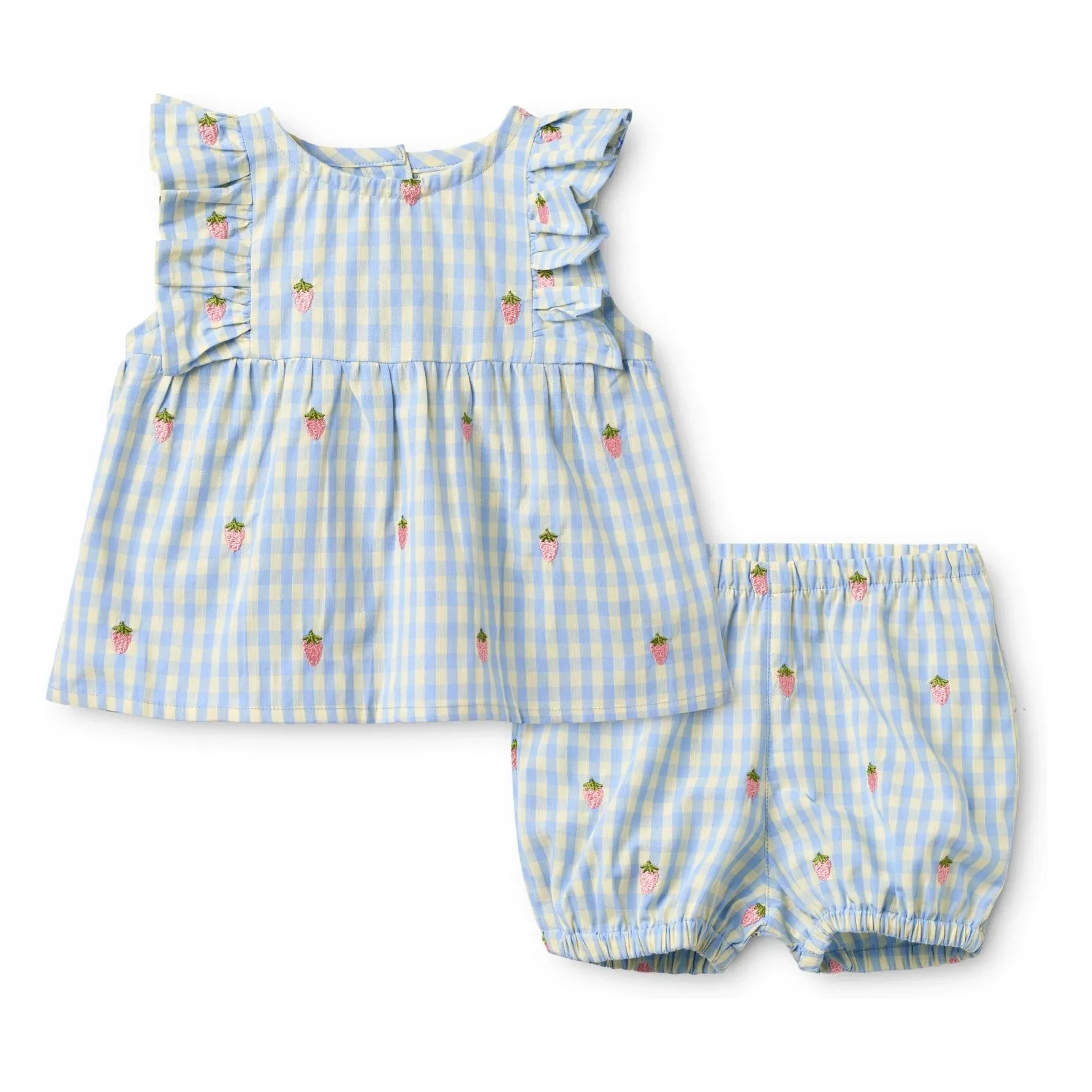 Flöss - Millie Vichy Top and Shorts Set | Light Blue