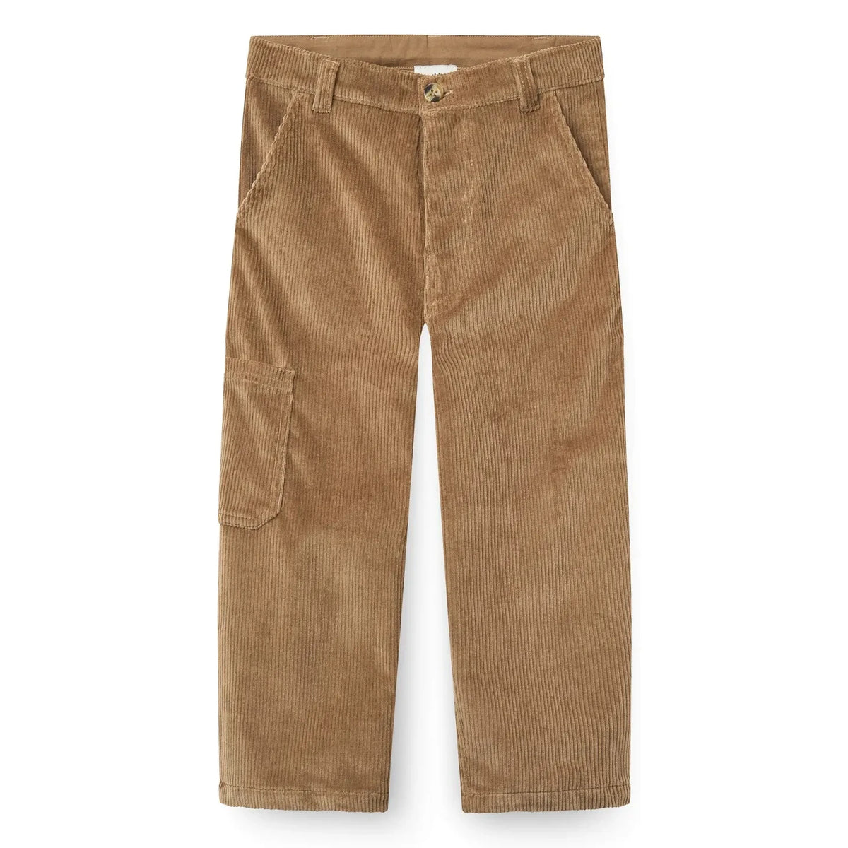 Copenhagen Colors - Relaxed Fit Embroidered Organic Cotton Ribbed Corduroy Pants | Beige