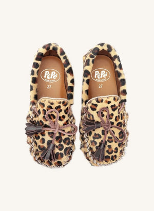 Pèpè - Leopar Desenli Loafer Ayakkabılar | Bej