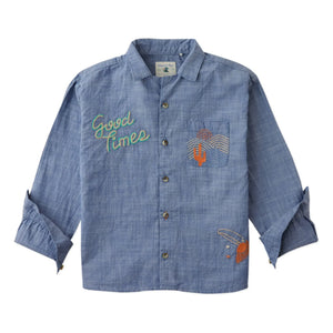 Gingersnaps - Lewis Nakışlı Chambray Gömlek | Mavi