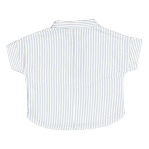 Búho - Striped seersucker shirt | Light blue