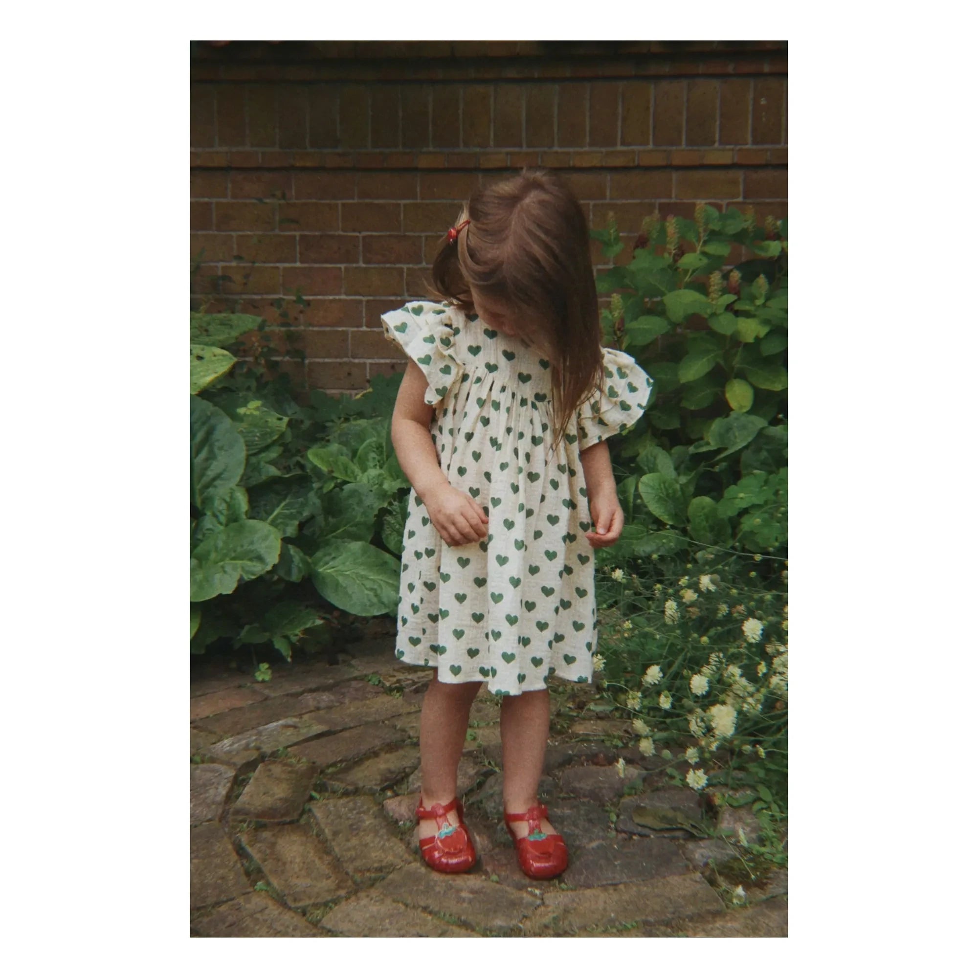 Konges Sløjd - Coco Hearts Organic Cotton Dress | Ecru