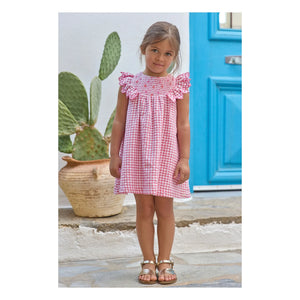 Tartine et Chocolat - Gingham Gingham Dress | Pink