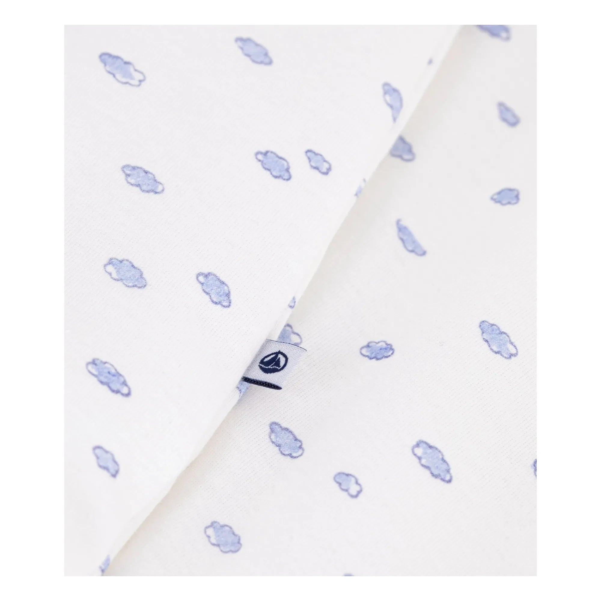 Petit Bateau - Nuages Organic Cotton Sleep Suit | White