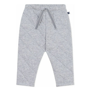 Petit Bateau - Striped Drawstring Joggers | Heather Gray