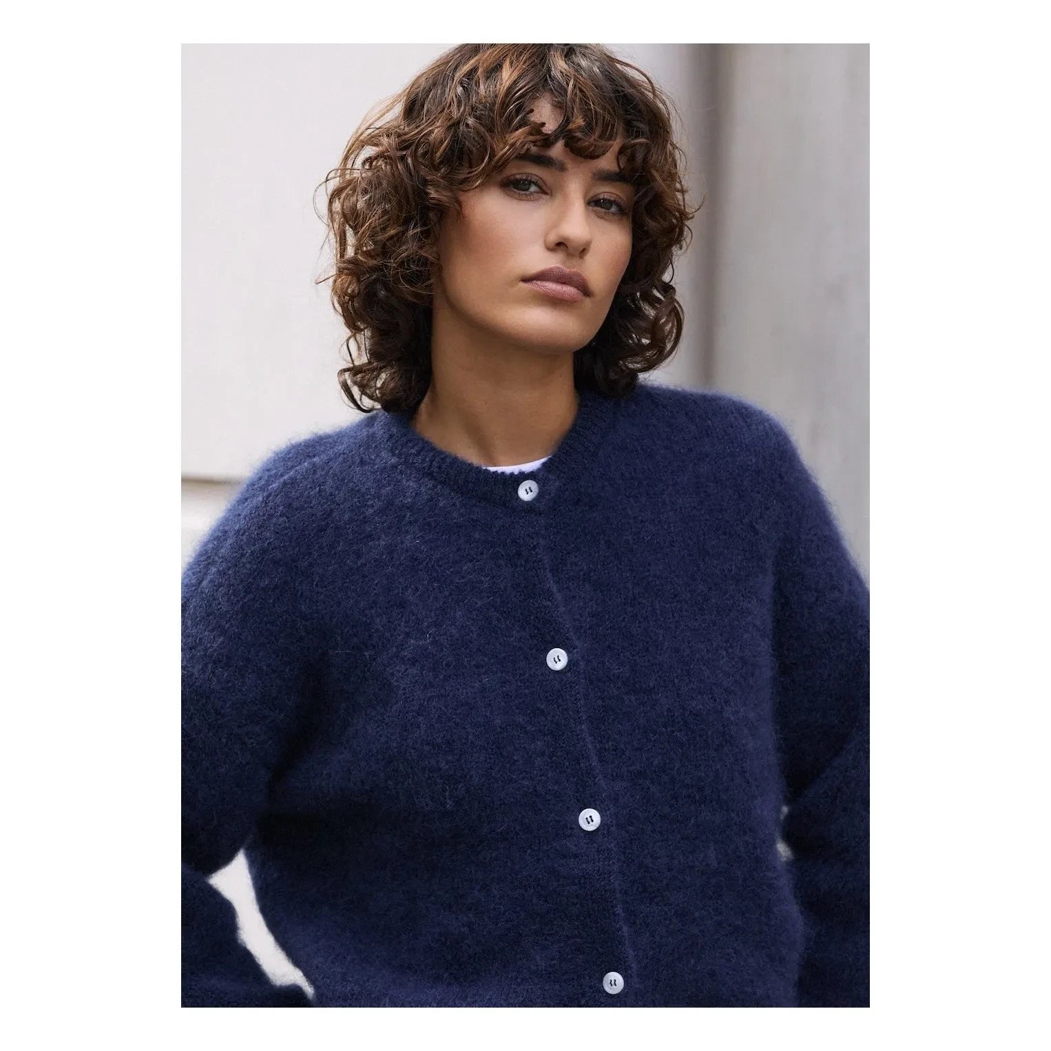 Surprise Paris - Olivia Mohair Cardigan | Classic navy
