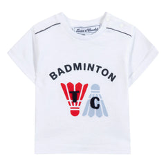 Tartine et Chocolat - Badminton Shuttlecock T-Shirt | Beyaz