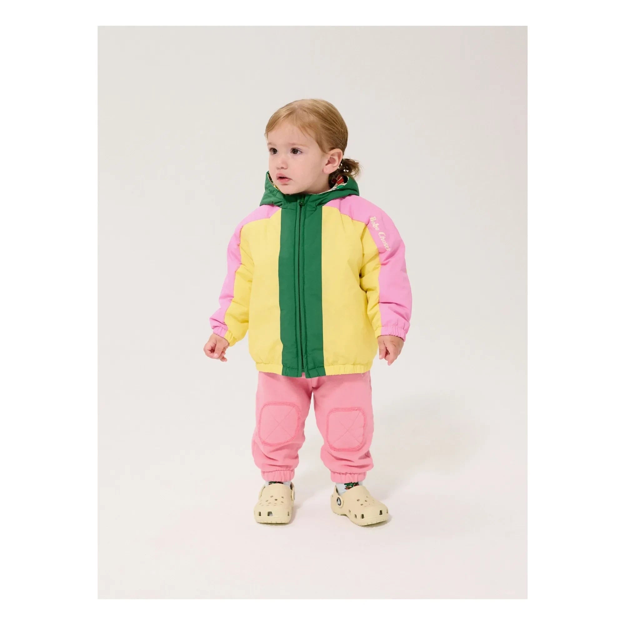 Bobo Choses - Color Block Recycled Fiber Reversible Baby Jacket | Yellow