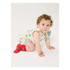 Bobo Choses - Embossed T-Shirt with Flowers Organic Cotton | Ecru