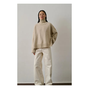 Soeur - William Merino Wool Sweater | Heather White