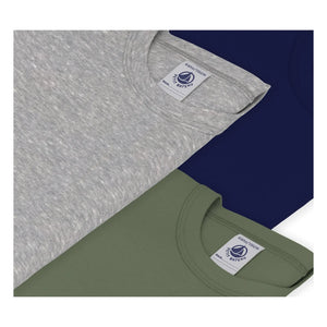 Petit Bateau - 3'lü Düz Tişört Seti | Haki