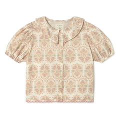 Coco au Lait - Floral Organic Cotton Blouse | Ecru