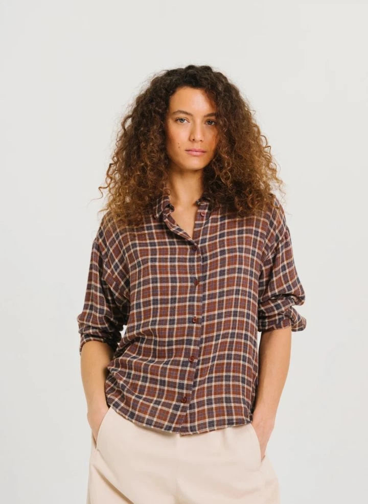 Sacrécoeur - Enora Laine shirt | Taupe brown