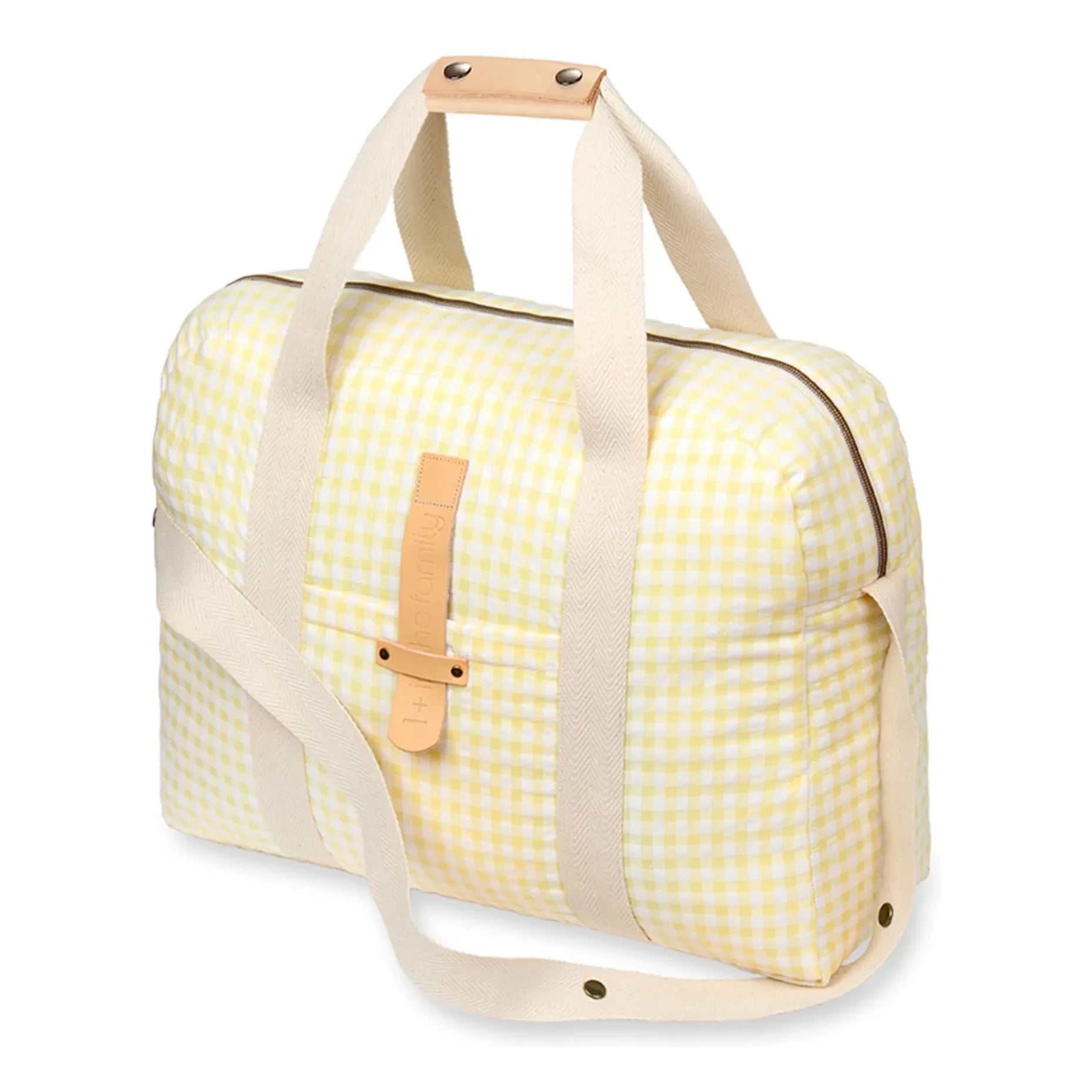 1+ in the family - Vichy Maternity Bag | Pale Yellow