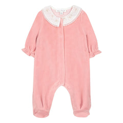 Tartine et Chocolat - Lace Collar Embroidered Pyjamas | Pink