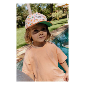 Hello Hossy - Springtime Recycled Fiber Curved Visor Hat | Orange