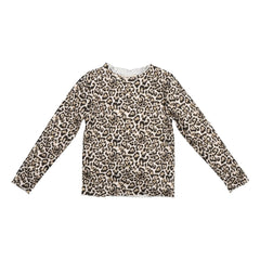 The New Society - Leopard Rib T-Shirt | Beige