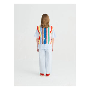 True Artist - Striped Sleeveless Vest | Blue