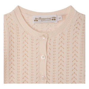 Bonpoint - Organic Cotton Cardigan and Leggings Set | Powder Pink
