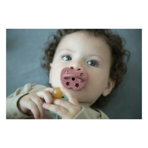 Hevea - Natural Rubber Physiological Pacifiers - Set of 2 | Powder Pink