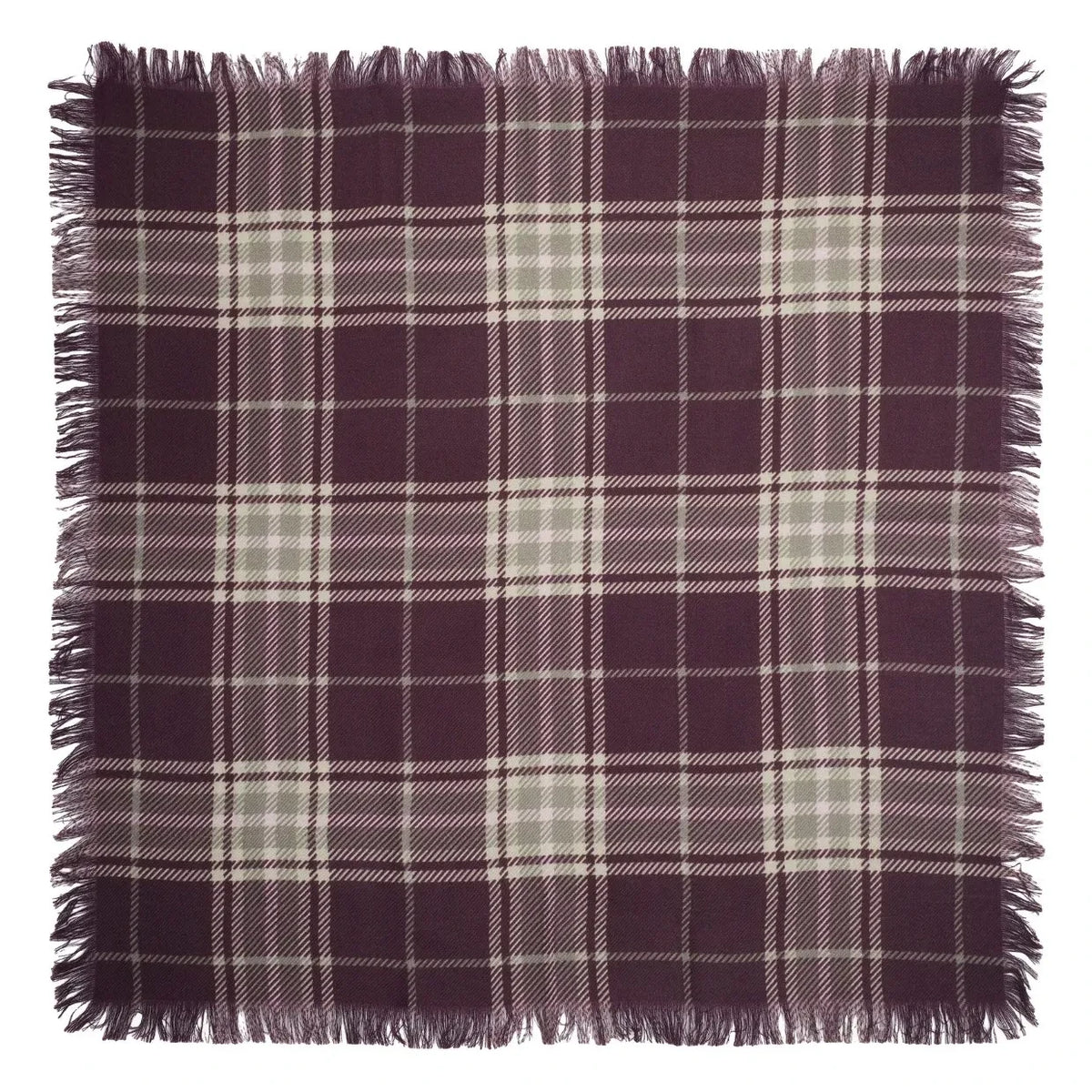 Bompard - Swann Tartan Cashmere Mini Scarf | Garnet