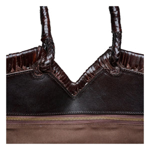 Vipera - Crudelia Leather Tote | Chocolate