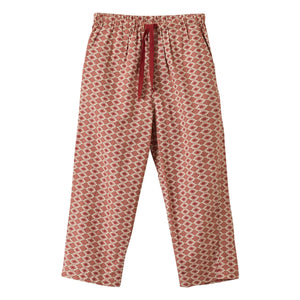 Caramel - Leda Geometric Pants | Terracotta Red