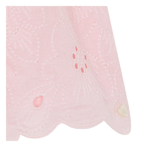 Tartine et Chocolat - Embroidered Flower Balloon Sleeve Dress | Powder Pink