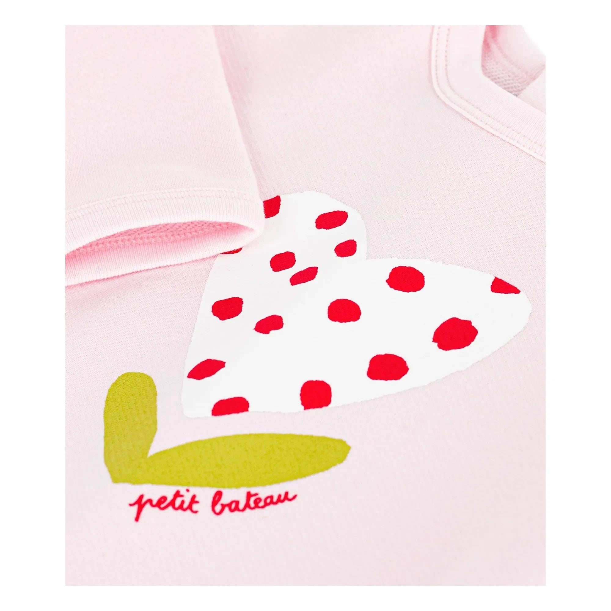 Petit Bateau - Sweat Heart Organic Cotton | Light Pink