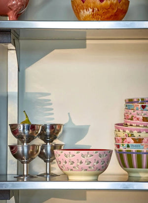 Rice - Melamine Bowl: Swan | Pink