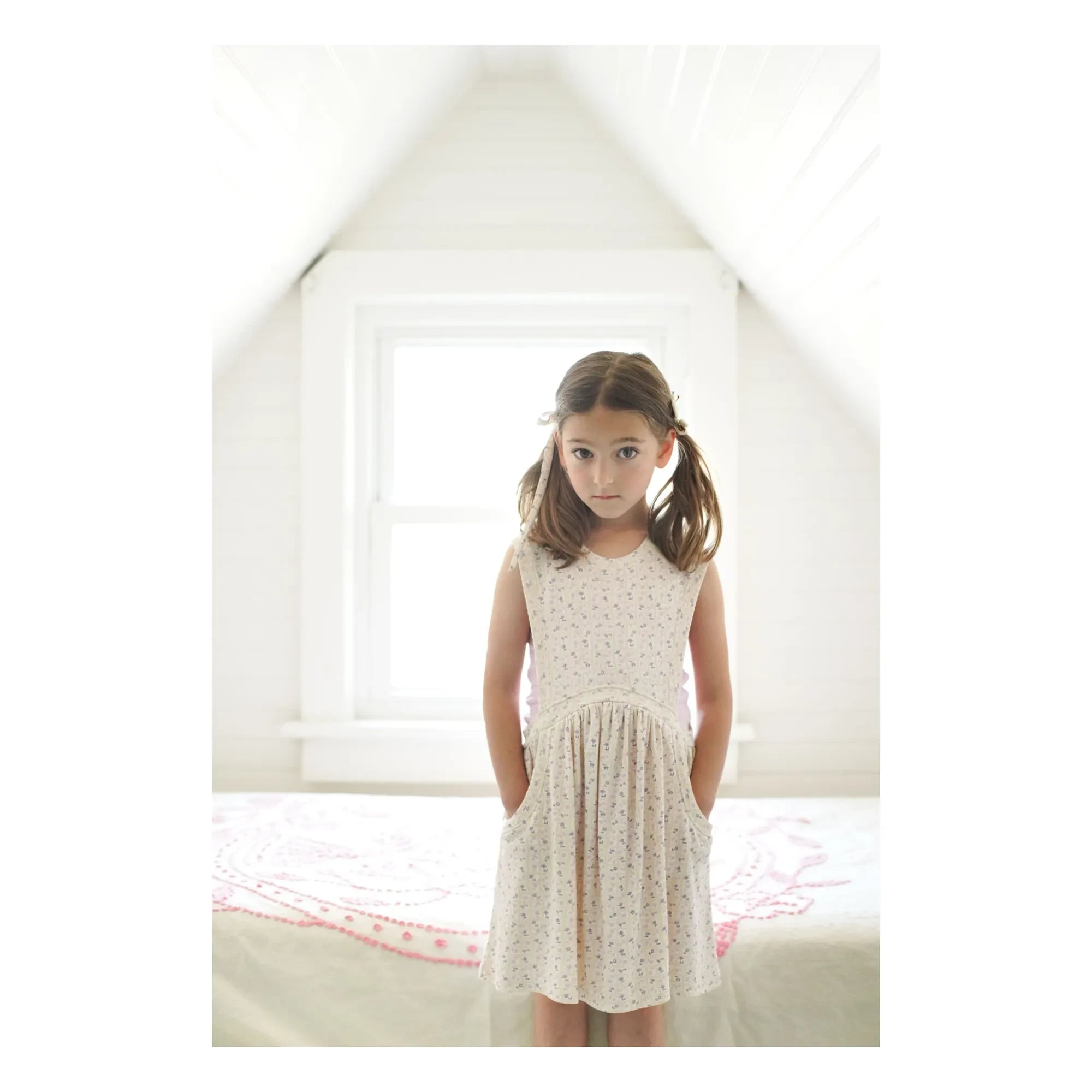 Soor Ploom - Dunes Fleurie Organic Cotton Dress | Dusty Pink