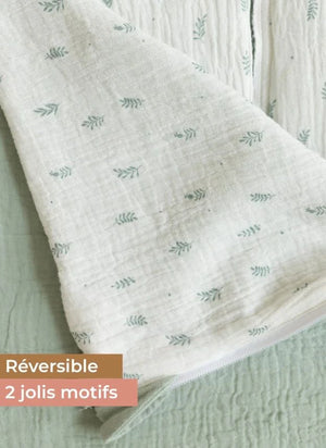 Les Petites Billes - Reversible, Four Seasons Baby Sleeping Bag | Aqua Green