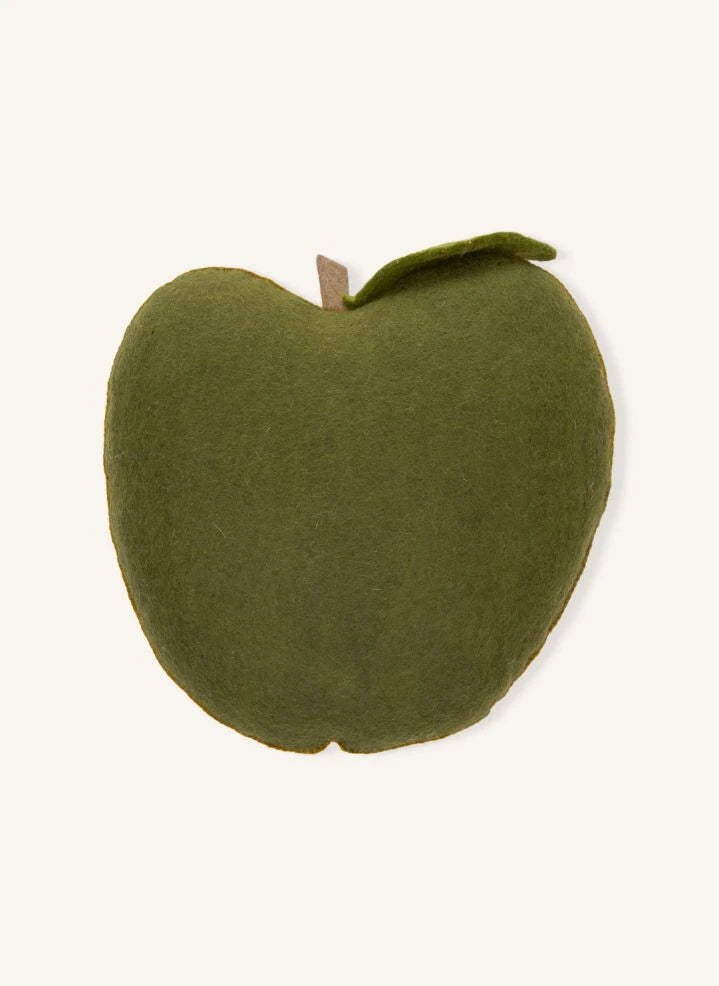 Muskhane - Felt Apple Cushion | Moss Green