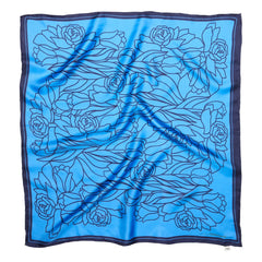 Becksöndergaard - Stencia Tulip Silk Scarf | Blue