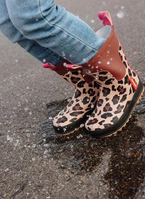 Hello Hossy - Leopard Rain Boots | Brown